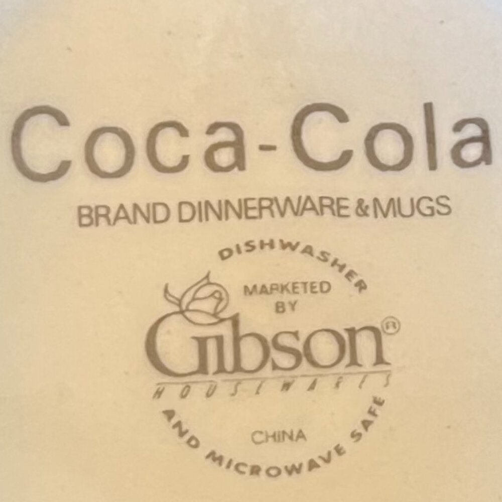 Vintage Coca-Cola Logo Ceramic Coffee Mug 1997 Gibson Houseware ~ Advertising - Picture 8 of 8